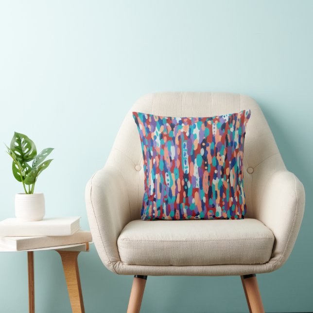 Ice Dance Abstract  Throw Pillow (Chair)