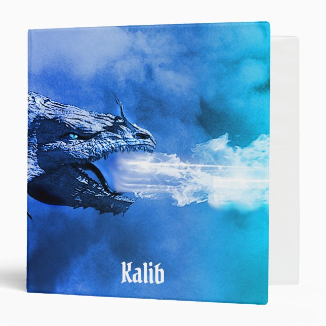 Ice Dragon  3 Ring Binder (Front/Inside)