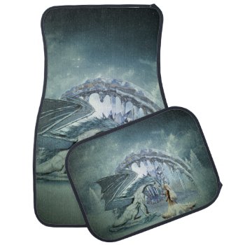 Ice Dragon And Ice Princess In The Winter Landscap Car Floor Mat by stylishdesign1 at Zazzle