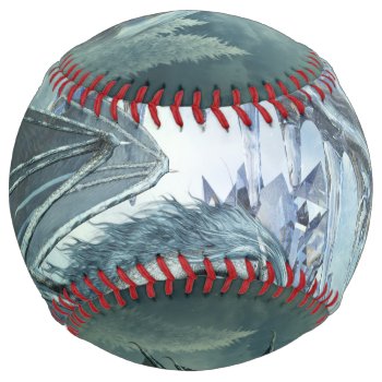 Ice Dragon And Ice Princess In The Winter Landscap Softball by stylishdesign1 at Zazzle