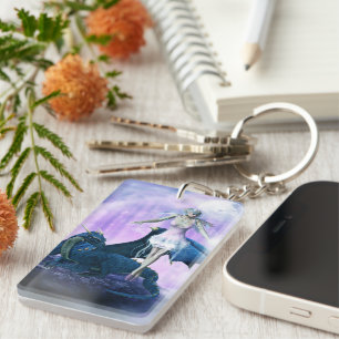 Ice Dragon Fairy Keychain