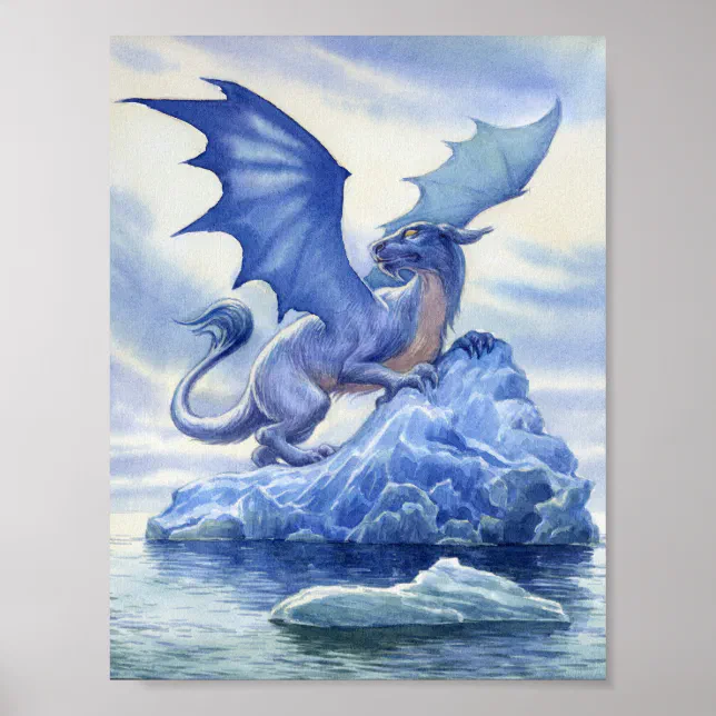 Ice Dragon Mini Poster Zazzle