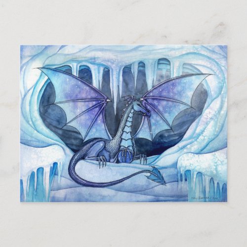 Ice Dragon Postcard by Molly Harrison