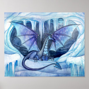 Ice Dragon Poster by Molly Harrison