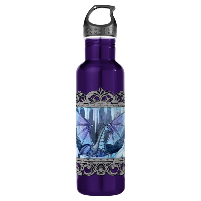 Ice Dragon Stainless Steel Water Bottle (Front)