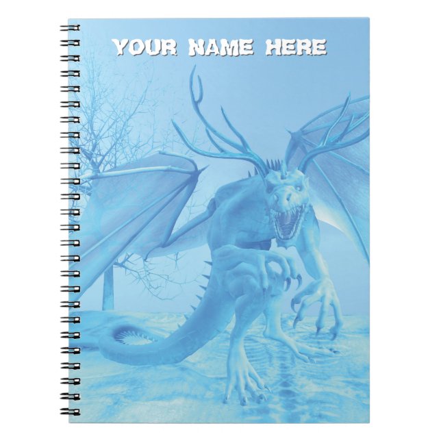 Ice dragon with antlers. Personalized Notebook (Front)