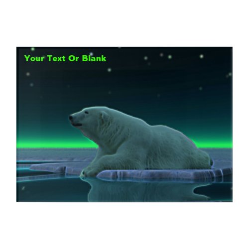 Ice Edge Polar Bear Acrylic Print