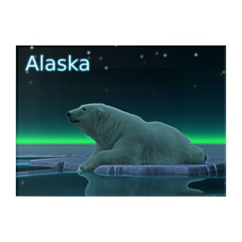 Ice Edge Polar Bear _ Alaska Acrylic Print