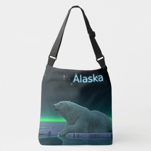 Ice Edge Polar Bear _ Alaska Crossbody Bag