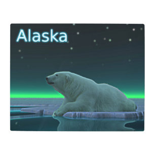Ice Edge Polar Bear - Alaska Metal Print