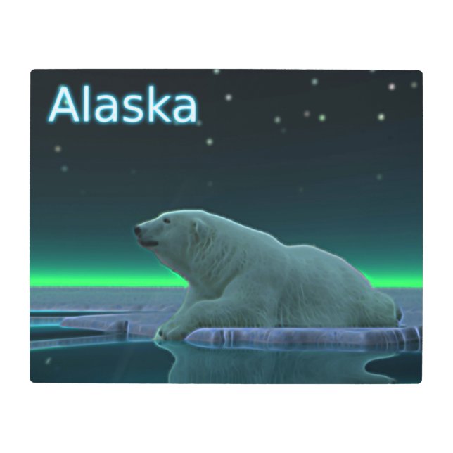 Ice Edge Polar Bear - Alaska Metal Print (Front)