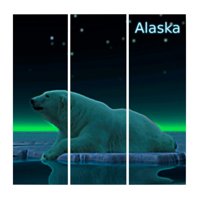 Ice Edge Polar Bear - Alaska Triptych (Front)