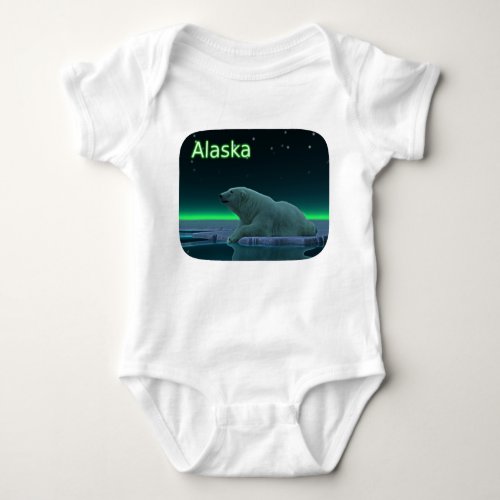 Ice Edge Polar Bear Baby Bodysuit