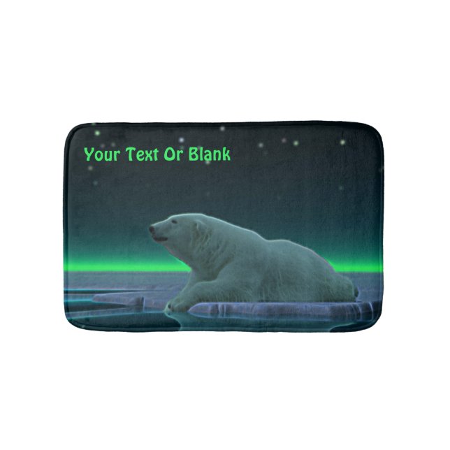 Ice Edge Polar Bear Bathroom Mat (Front)