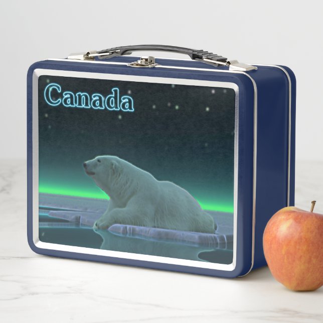 Ice Edge Polar Bear - Canada Metal Lunch Box (In Situ)