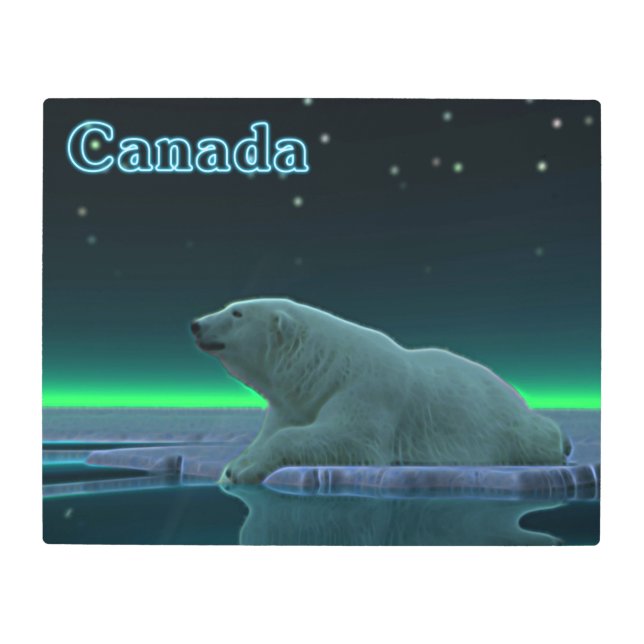 Ice Edge Polar Bear - Canada Metal Print (Front)