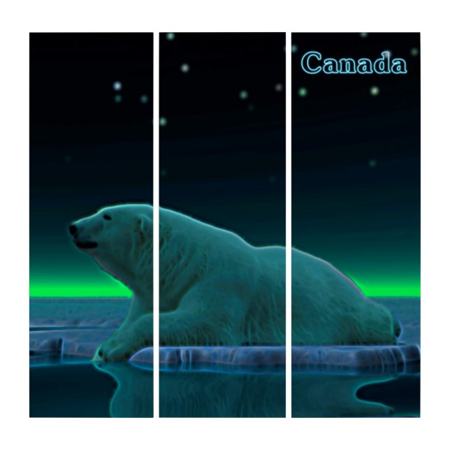 Ice Edge Polar Bear - Canada Triptych (Front)