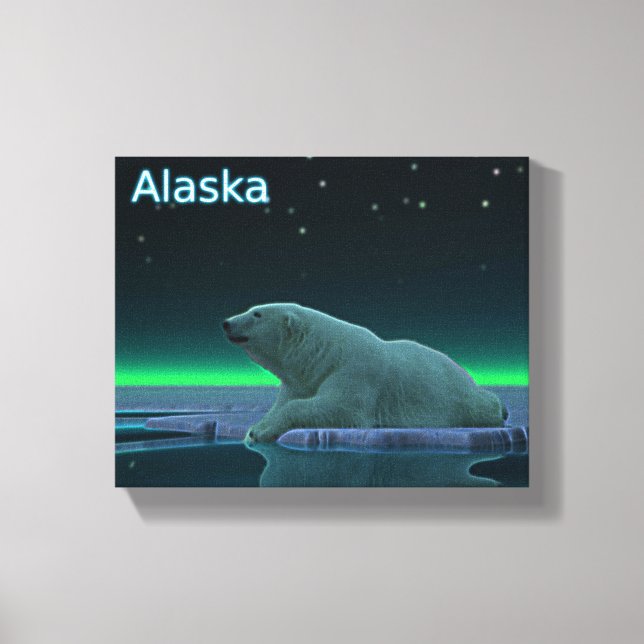 Ice Edge Polar Bear Canvas Print (Front)