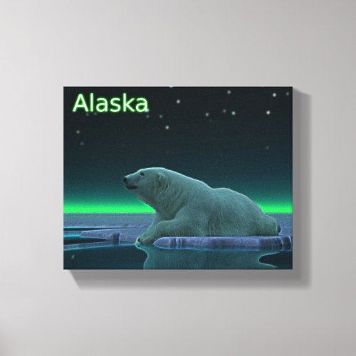 Ice Edge Polar Bear Canvas Print