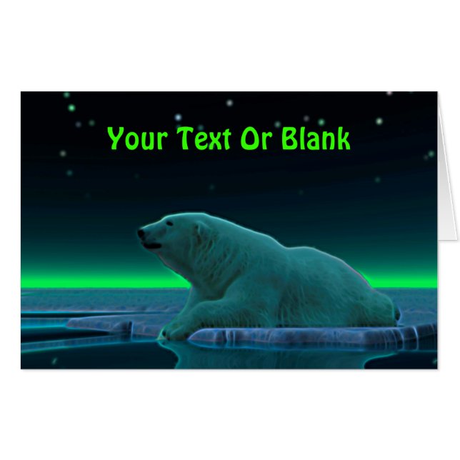 Ice Edge Polar Bear Card (Front Horizontal)