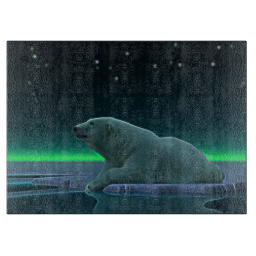 Ice Edge Polar Bear Cutting Board
