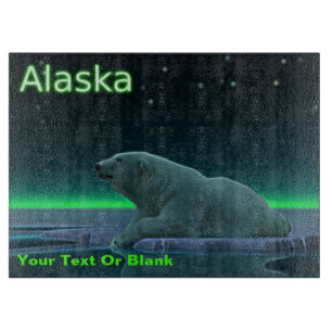 Ice Edge Polar Bear Cutting Board