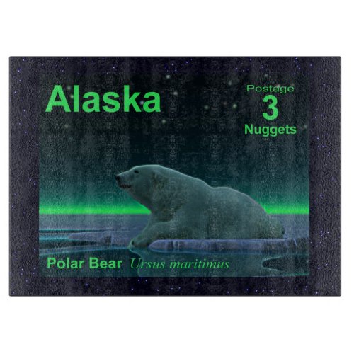 Ice Edge Polar Bear Cutting Board