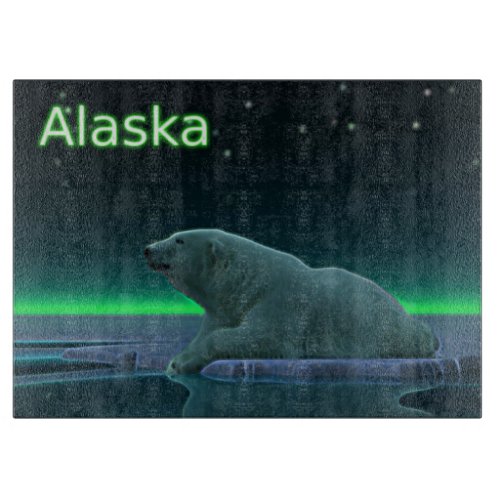 Ice Edge Polar Bear Cutting Board