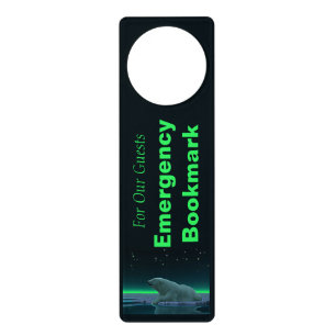 Ice Edge Polar Bear Emergency Bookmark Door Hanger