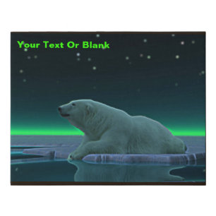 Ice Edge Polar Bear Faux Canvas Print