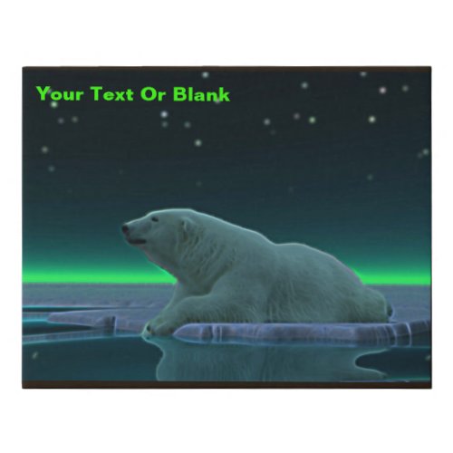 Ice Edge Polar Bear Faux Canvas Print