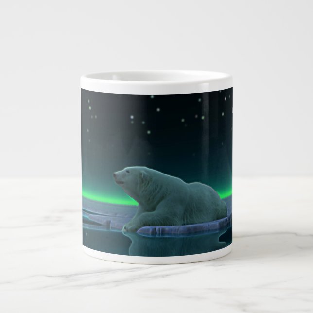 Ice Edge Polar Bear Giant Coffee Mug (Front)