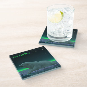Ice Edge Polar Bear Glass Coaster