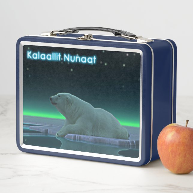 Ice Edge Polar Bear - Greenland Metal Lunch Box (In Situ)