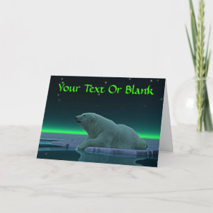 Ice Edge Polar Bear Holiday Card
