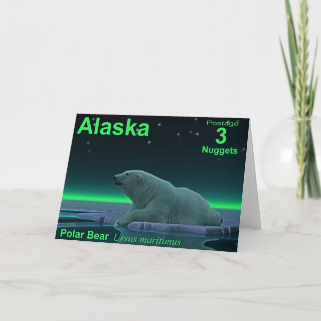 Ice Edge Polar Bear Holiday Card (Front)