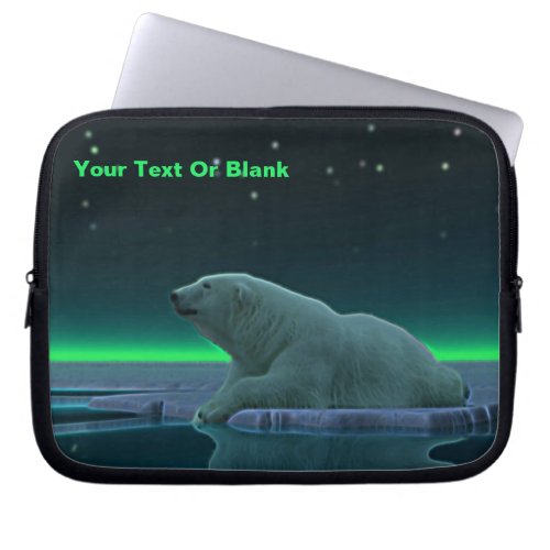 Ice Edge Polar Bear Laptop Sleeve