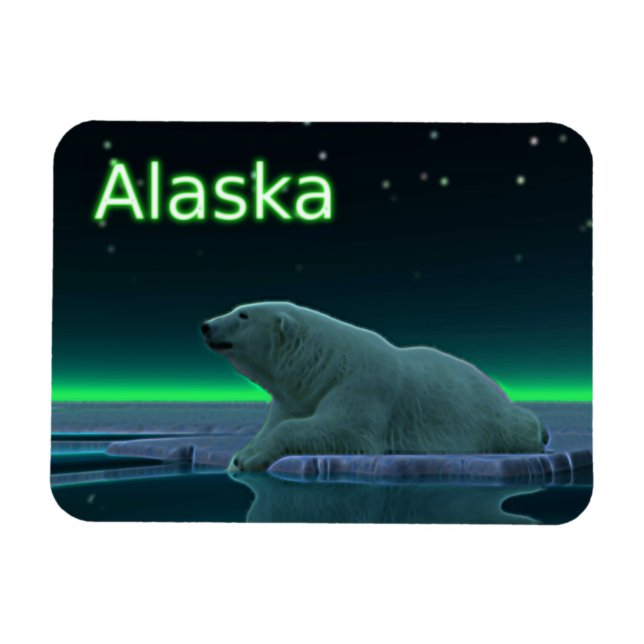 Ice Edge Polar Bear Magnet (Horizontal)