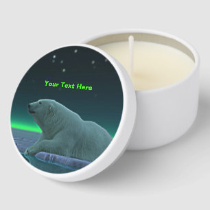 Ice Edge Polar Bear Mini Candle Favors