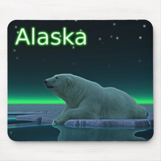Ice Edge Polar Bear Mouse Pad (Front)