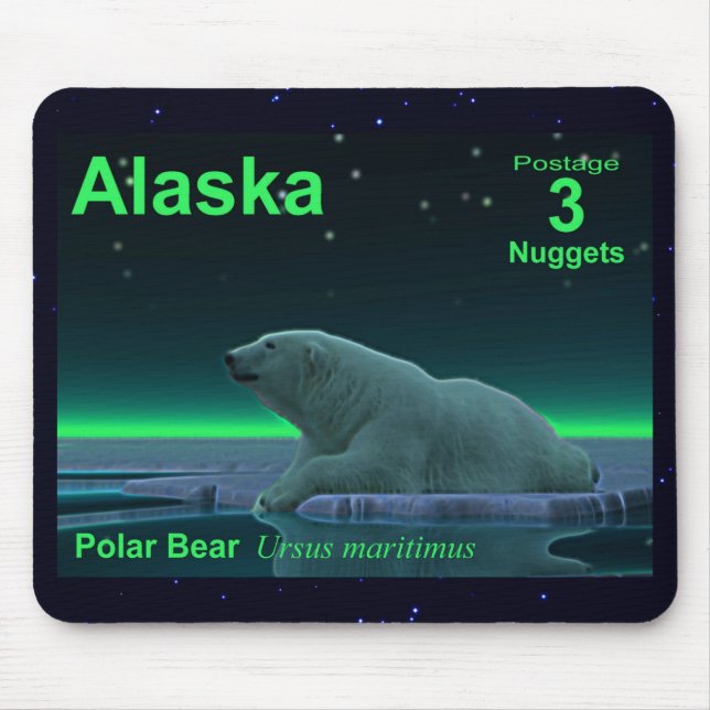 Ice Edge Polar Bear Mouse Pad (Front)