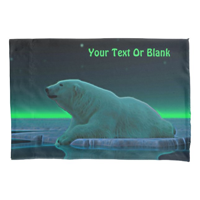 Ice Edge Polar Bear Pillowcase (Front)
