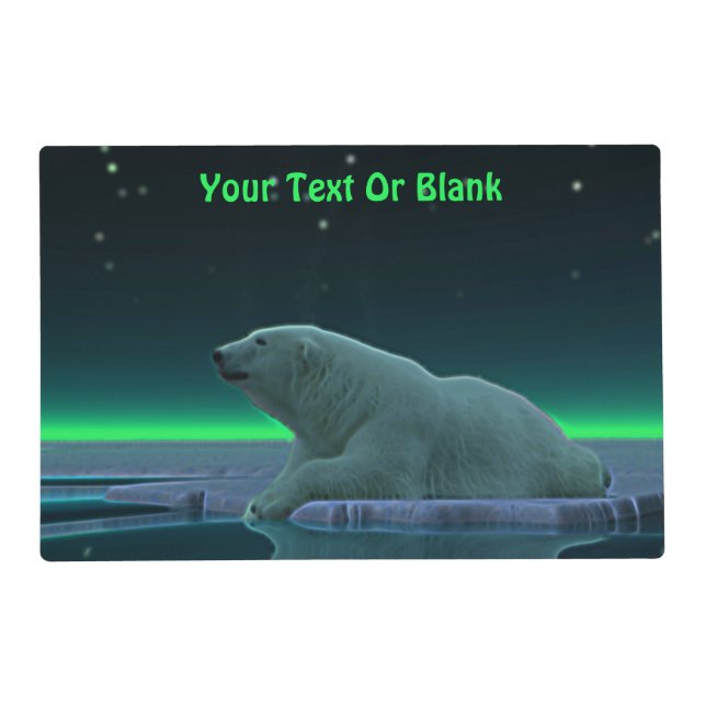 Ice Edge Polar Bear Placemat (Front)