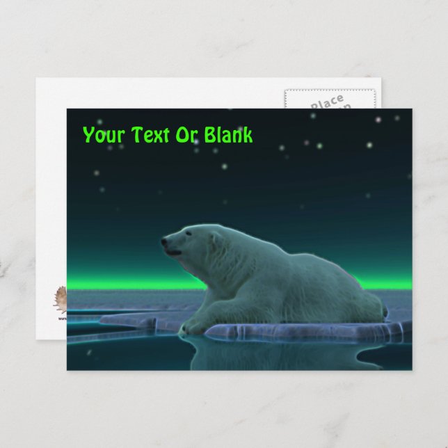 Ice Edge Polar Bear Postcard (Front/Back)