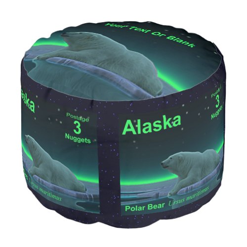 Ice Edge Polar Bear Pouf