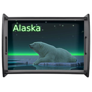 Ice Edge Polar Bear Serving Tray