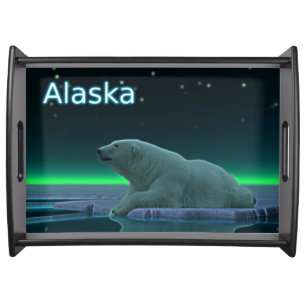 Ice Edge Polar Bear Serving Tray