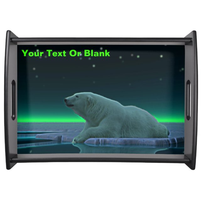 Ice Edge Polar Bear Serving Tray (Front)