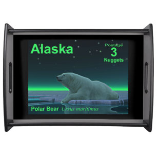 Ice Edge Polar Bear Serving Tray