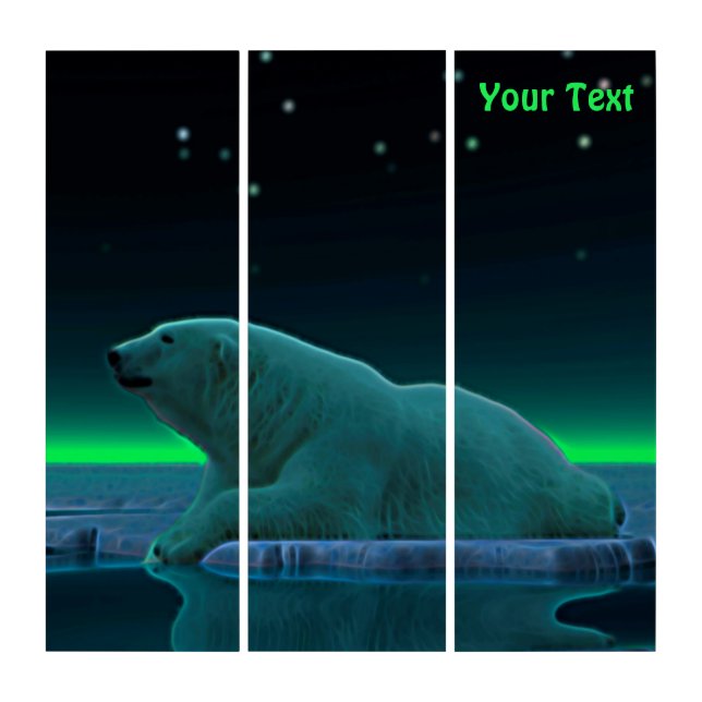 Ice Edge Polar Bear Triptych (Front)